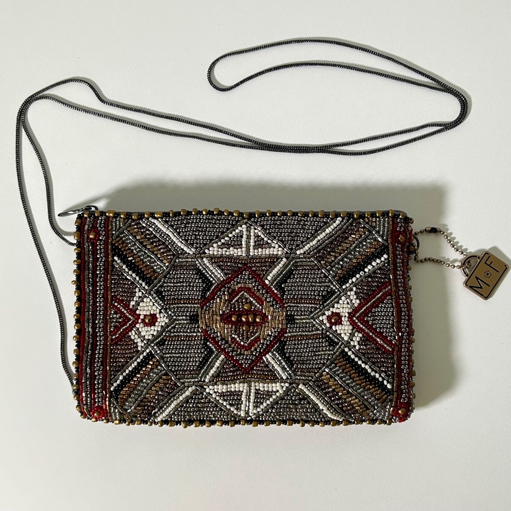 Vintage Mary Frances Crossbody/Hand Purse Art Deco Motif (ZZ8)